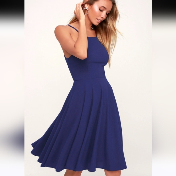 Lulus Dresses & Skirts - NWT- Irresistible Charm Royal Blue Midi Dress